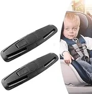 QIOON Car Safety Seat Strap Belt Lock Car Safety Chest Strap Clip Baby Chest Strap Clip Car Safety Seat Chest Hardness Clip for Baby Toddlers Children(2 Pack)