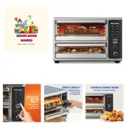 SmartSynx Dual Door Oven, 8 Quick-Touch Cooking Presets including Air Fry, To...