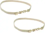 [AKOOSY] Pearl Design Waistbands for Dresses Elastic Waist Belts with Stylish Decoration Comfortable and Versatile Accessories for Women for Casual Outfits