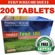 200 Tablets FEXIT - GENERIC FEXOFENADINE 180 Hayfever Allergy Bulk Buy