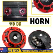 2Pcs Super Horn 110DB Super Loud Horn Snail Car Truck Motorcycle Boat Train Red (for: BMW)