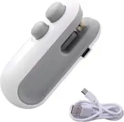 Mini Bag Sealer,2025 Upgrade 2in1 Magnetic Band Cutter Rechargeable Heat Sealer