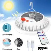 Solar LED Camping Light Tent Lamp USB Rechargeable Bulb Lantern Flashlight Torch