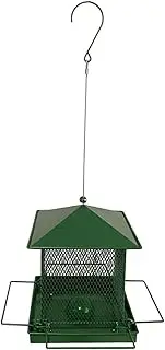 QLoztyse Hanging Bird Feeder Outdoor Metal Mesh Bird Feeder for Patios Balcony Garden