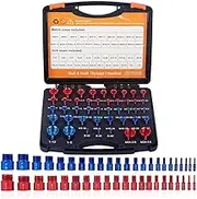 44pcs Nut and Bolt Thread Checker Set - Carbon Steel - Red, Blue - THREAD_CORD - Nut and Bolt Thread Checker