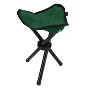 Foldable Lightweight Camping Tripod Stool, Portable Chair with Oxford Green