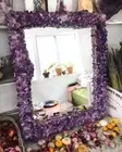 Handmade Amethyst Stone Exclusive Mirror Wall Mirror/Agate Mirror Wall Decor Art