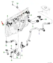 JAGUAR E-PACE X540 Radiator Top Hose J9C18832 NEW GENUINE