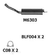 Redback Mufflers Bolt-On to suit Xj6 90> LHS Rear M - M6303