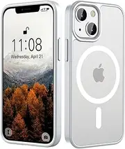 HGH Magnetic Case for iPhone 13 Mini 5.4 Inch Compatible with MagSafe, Translucent Matte Back Thin Shockproof Mobile Phone Case for iPhone 13 Mini (Matte Transparent)