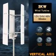 3KW Vertical Wind Turbine Generator Low Speed Start 12V/24V/48V With Controller