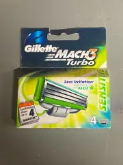 Gillette Mach 3 Turbo Sensitive blades - 4 cartridges - Brand New - Genuine AUS
