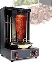 Shawarma Doner Maker, Automatic Rotation Vertical Kebab Grill, with Temperature Adjustment Switch and 2 Heating Tubes, for Roast Turkey, Taco Roast and Fried Chicken, Home Restaurant Kitchen