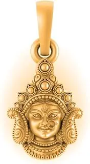 [SILVERX925] 22 CT Gold Plated Silver (92.5% Pure) Goddess Durga Maa Pendant (Big Size)_ZP80, Silver, No Gemstone