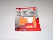 3M ~ Disposable Soft Foam Ear Plugs ~32 dB NRR ~Orange 4 pair per package