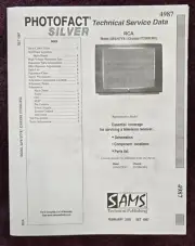 Sams Photofact 4987 Service Manual for RCA 32F670TYX1, 32F670TYX3