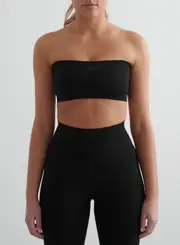 [aim'n] Black Shape Seamless Bandeau Bra