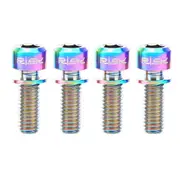 RISK 4PCS M6×18/20mm Titanium Ti Bolts Screws for MTB Disc Brake Caliper with Adaptor Spacer
