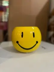 Glass Smiley Face Vase