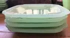 Set of 4 NEW Hearth & Hand Magnolia Jadeite Green Milk Glass 6" Appetizer Plates