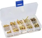 M2 Standoff, Standoff Nut Spacer Standoff, Standoff Brass M2 Type Spacer 320 Pcs Screw Assortment Set for Industry Convenient Access