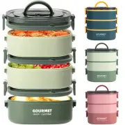 Large 3-Tier Lunch Box For Kid Adult Food Container Bento Microwave©