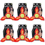 12pc Pawsnclaws 22cm Fetch Flyer Dog/Pet Foam Dart Toy w/ Tennis Ball Assort