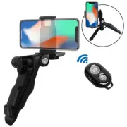 Table Mini Portable Folding Tripod Hand Grip for DSLR W Phone Mount + Remote