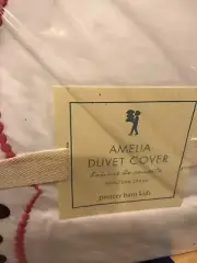 Pottery Barn Kids Amelia Brown Polka Dot Duvet Cove Twin New