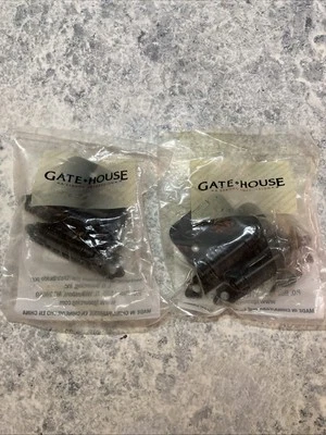 2 Packs Gatehouse Black Self Close Flush Hinges (4 Hinges Total) #SC1920-MB