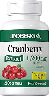 Lindberg Cranberry Fruit 475 Mg - Supports A Healthy Urinary Tract* (200 Capsules)