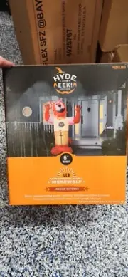 Hyde and Eek 6 Ft Werewolf Animated Inflatable LED Moves & Makes Howling Sounds