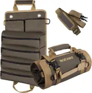 Tool Bag,Heavy Duty 6 Tool Pouches Organizer for Men&Women,Roll up Tool Bag