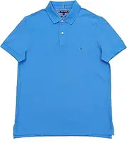 [Tommy Hilfiger] Polo Shirt Premium Pique Slim Fit Blue Iconic Blue Size M, Blue, M