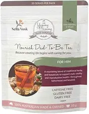 Yummy Mummy Food Company Dad-To-Be Fertility Tea | Organic Herbal Tea for Male Reproductive Health & Vitality | Supports Hormone Balance & Conception | 20 Serves