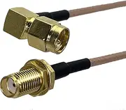 1Pcs RG316 SMA RPSMA to SMA RP SMA Male Plug & Female Jack Connector RF Coaxial Jumper Pigtail Cable Wire Terminal 4 Inch ~ 10 Feet(SMA M90 to SMA F,6FT (2M))