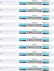 yuksok 10pcs White 20mm Deep Hole/Long Head Marker Pen Multifunctional Marker Pen Woodworking Hardware Store Pen Deep Reach Pen