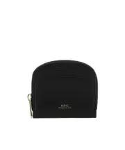 A.P.C. Demi-Lune Mini Compact Wallet One size Black