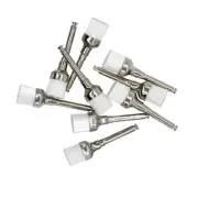 100 Pcs Dental White Nylon Latch Flat Polishing Polisher Prophy Bowl Brush Cup