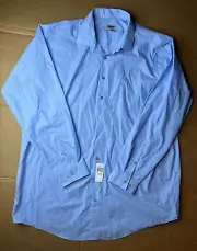 Kenneth Cole Unlisted Men's Dress Shirt Big and Tall Solid NWT LIGHT BLUE