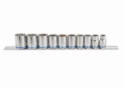 Kincrome K2172 - Socket Rail Set - 3/8" Drive 10 Piece Metric 12POINT