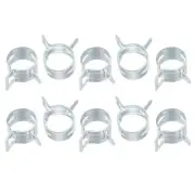 Spring Hose Clamp, 10pcs 65Mn Steel 14mm Low Pressure Air Clip, Zinc Plated