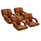 4X Foldable Lounge Cushion Adjustable Floor Lazy Recliner Chair Armrest Coffee