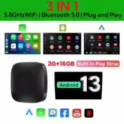 New Smart Carplay Ai Box Android 13 TV Box Wifi Wireless Android Auto Built-In P