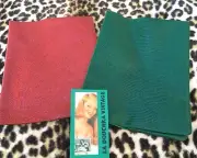 FRENCH 1950s BOOK / NOTEBOOK COVER~ LOT OF 2 ~RED & GREEN~SNAKESKIN PRINT~UNUSED