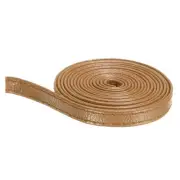 Khaki Leather Strap Leather Strip 6mm Wide 5M Long Flat Cord for Clothing Belt