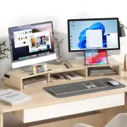 Advwin Dual Monitor Stand Riser Desk Organizer