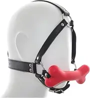 Silicone Bone Type Mouth Gag SM Mouth Gag Cosplay Nightclub Party Accessories Leather Strap Mouth Gag