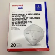 Honeywell N95 Face Mask NIOSH Approved N-95 Model Sanding And Insulation 20 Pack