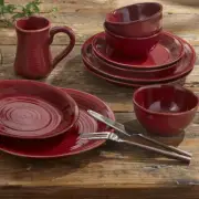 Park Designs Red Aspen 16-Piece Dinnerware Set ~~ FREE SHIPPING ~~